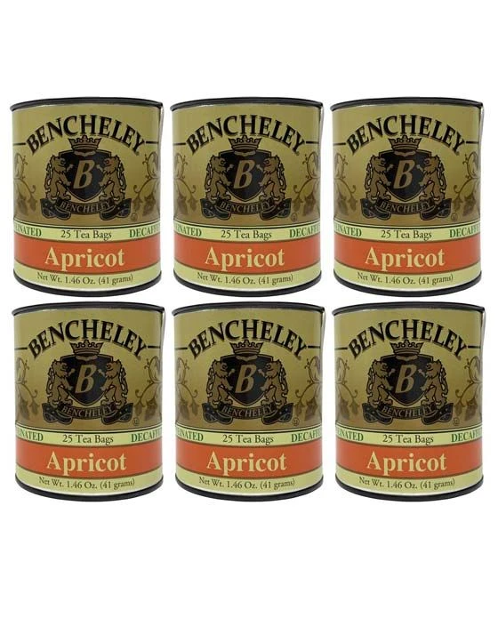 Bencheley Tea Bags, 6/25 Ct Apricot Decaffeinated Tea 1 Bencheley Tea Bags, 6/25 Ct Apricot Decaffeinated Tea
