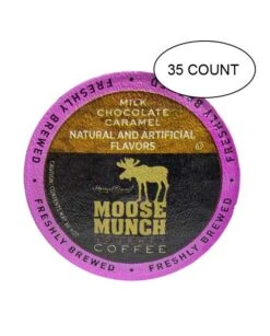 Moose Munch Coffee By Harry & David, Milk Chocolate Caramel, 35 Single Serve Cups