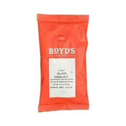 Boyd's Island Hazelnut Ground Coffee (46/2.5 Oz) -Coffee Supplies Store boyds island hazelnut bag