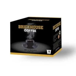 Brickhouse Single Serve Coffee, Decaf Banana Cream, 12 Count
