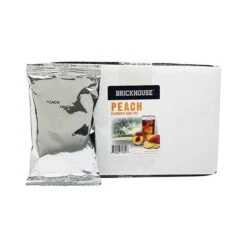 Brickhouse Peach Flavored Iced Tea, 24/3 Oz Packets, Loose Leaf With Filters -Coffee Supplies Store brickhouse peach flavored iced tea 24 3oz