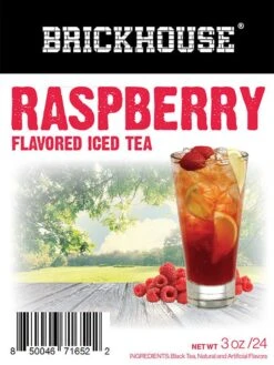 Brickhouse Raspberry Flavored Iced Tea, 24/3 Oz Packets, Loose Leaf With Filters -Coffee Supplies Store brickhouse raspberry flavored iced tea 2