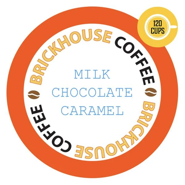 Brickhouse Milk Chocolate Caramel Flavored Coffee, 120 Count, Single Serve Pods 1 Brickhouse Milk Chocolate Caramel Flavored Coffee, 120 Count, Single Serve Pods