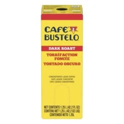Café Bustelo 100% Arabica Dark Roast Liquid Coffee Concentrate, 1.25L (One Box)