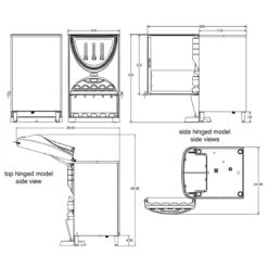 BUNN® Bunn 37000.0022 IMIX-5 BLK HW Powdered Cappuccino Dispenser With Top Hinged Door And Hot Water Faucet - 5 Hoppers 5 BUNN® Bunn 37000.0022 IMIX-5 BLK HW Powdered Cappuccino Dispenser With Top Hinged Door And Hot Water Faucet - 5 Hoppers -Coffee Supplies Store d51 3 1