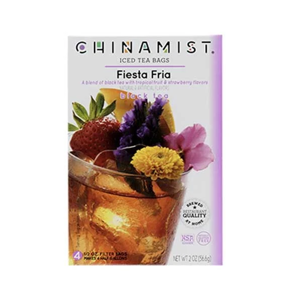 China Mist Naturally Flavored Fiesta Fria Iced Tea Bags, 4-Count Box, Each Bag Yields 1/2 Gallon 1 China Mist Naturally Flavored Fiesta Fria Iced Tea Bags, 4-Count Box, Each Bag Yields 1/2 Gallon