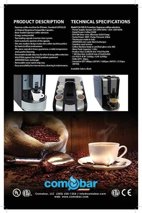 Comobar Fox Machine Bundle, With Espresso And Espresso Cups 2 Comobar Fox Machine Bundle, With Espresso And Espresso Cups - Image 2